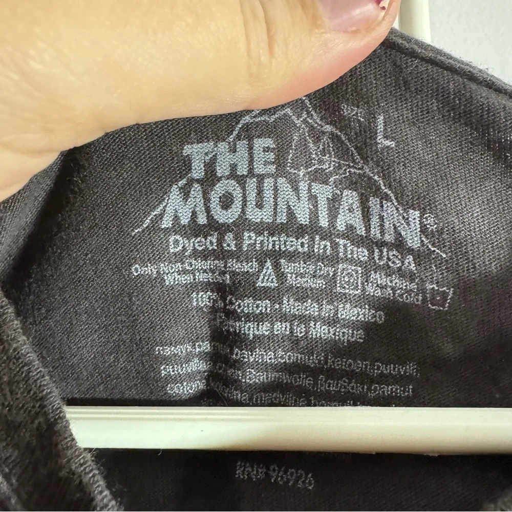 The Mountain NASA Moon Landing Graphic Tee Black Tie Dye Youth Large Space